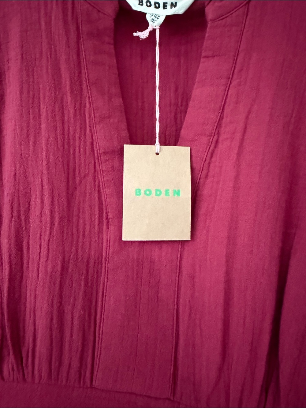 Boden Sleeveless Ruffle-Trim Dress in Raspberry - Picture 8 of 8